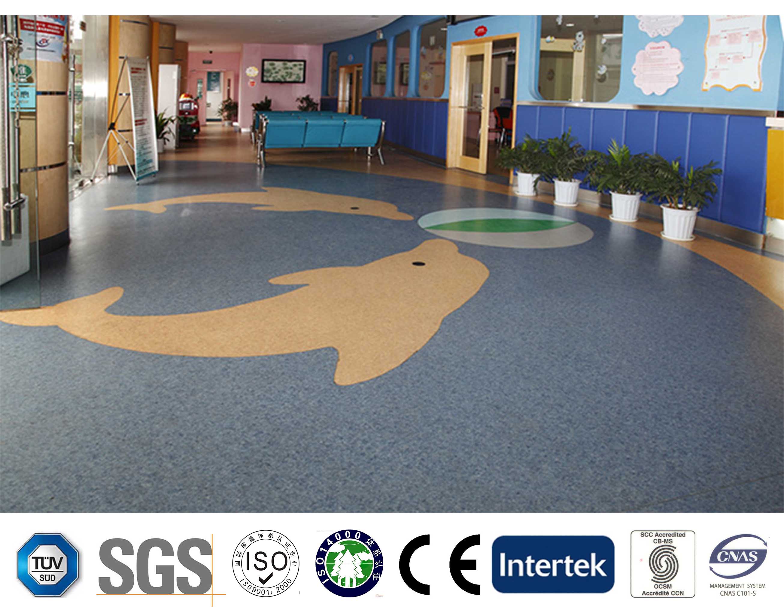Homogeneous PVC flooring 